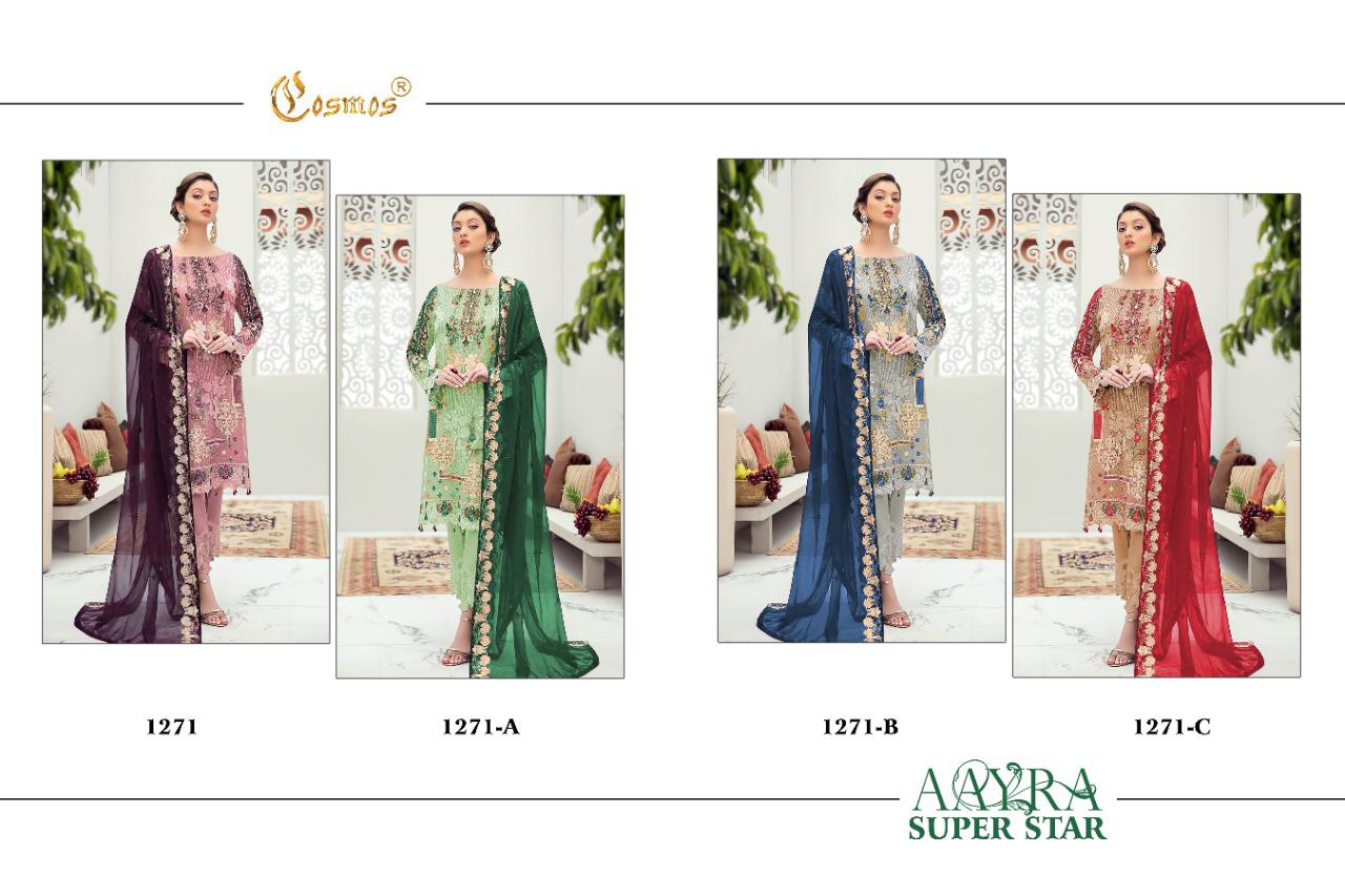 Cosmos Aayra Superstar Latest Fancy Designer Festive Wear Fox Georgette With Heavy Embroidery Pakistani Salwar Suits Collection
